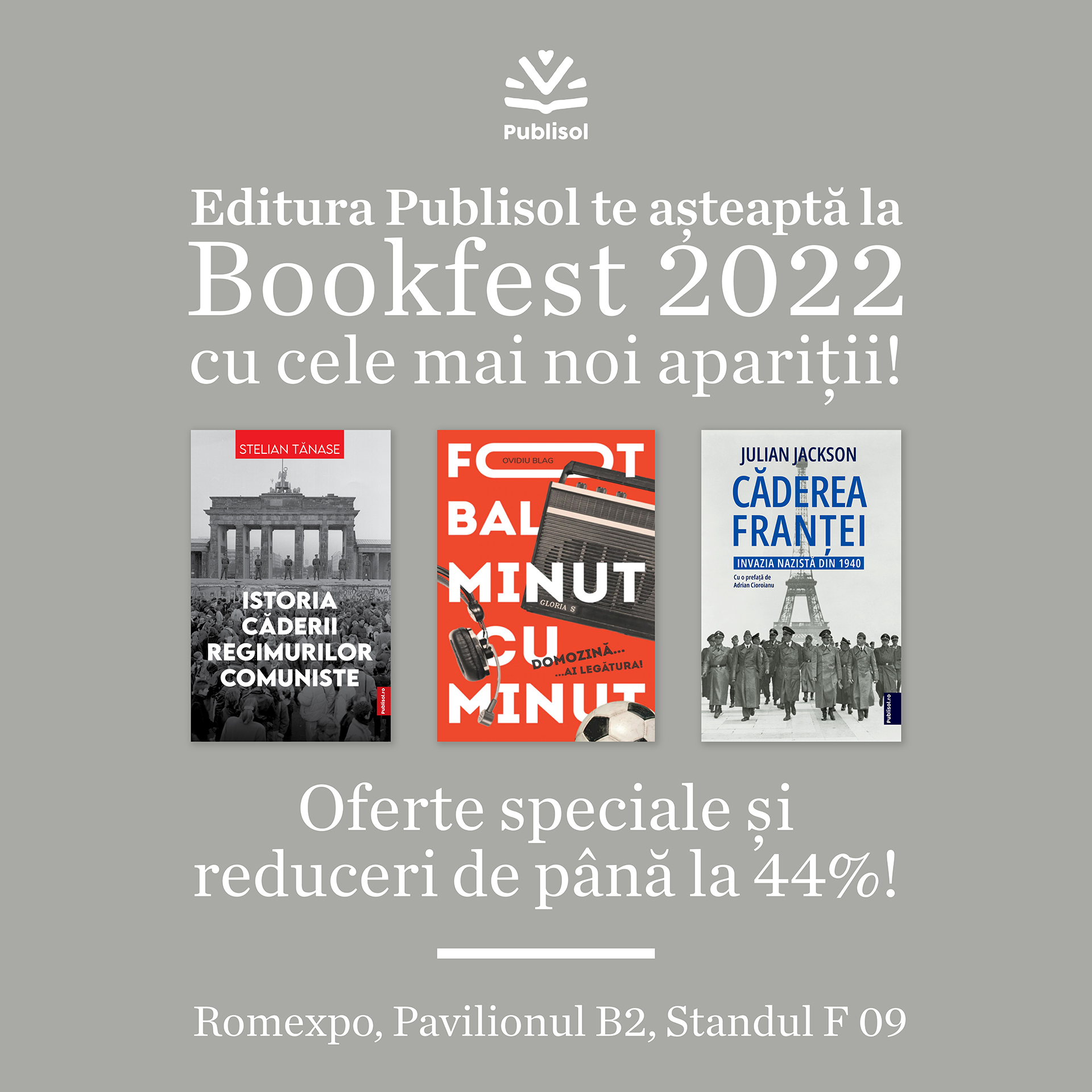 Comunicat de presă – Bookfest: Oferte și prețuri cu totul speciale la Editura Publisol!