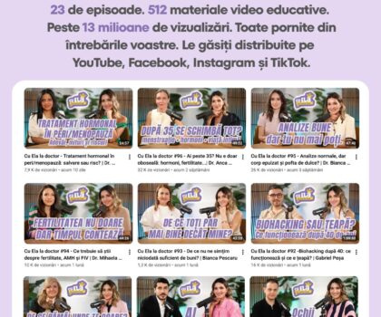 Sănătatea, în topul preferințelor online: Ela Crăciun încheie sezonul podcastului cu peste 13 milioane de vizualizări