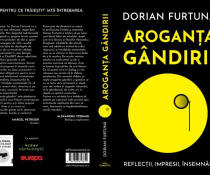 Dorian Furtună vine în România într-un turneu de lansare a noilor sale cărți, „Aroganța gândirii” și „Dialogul unui filosof cu o cioară”